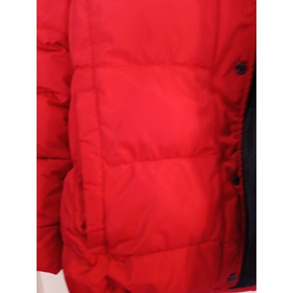 Tommy Hifiger Womens Zip Up With Hood Red Puffer Jacket/Coat Womens XLG Nice - Picture 2 of 16